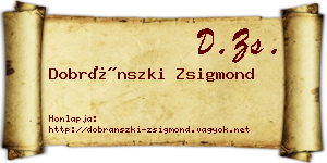 Dobránszki Zsigmond névjegykártya